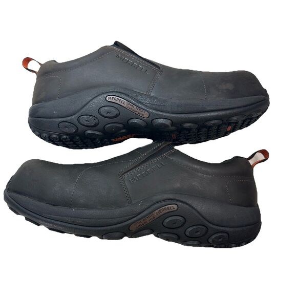 Merrell Jungle Moc Leather Comp Toe Work Shoe Men Size 10W 62044 Anti-Slip Brown - Picture 6 of 15